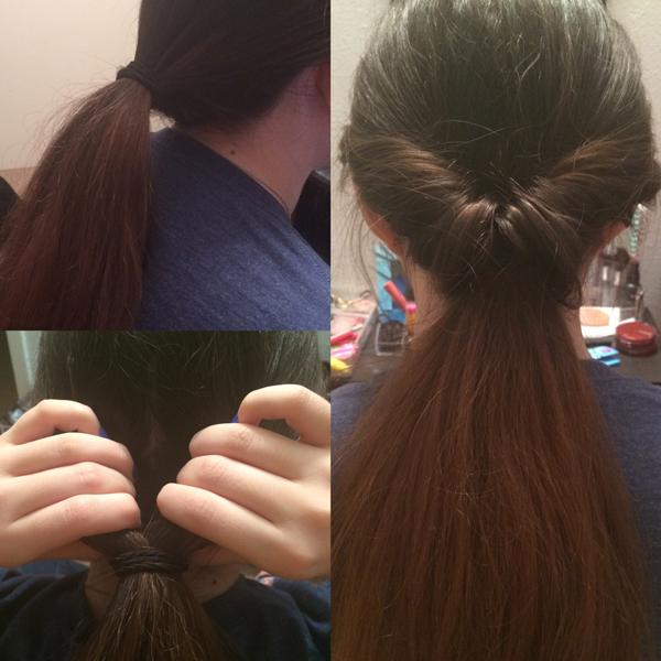 Reverse ponytail